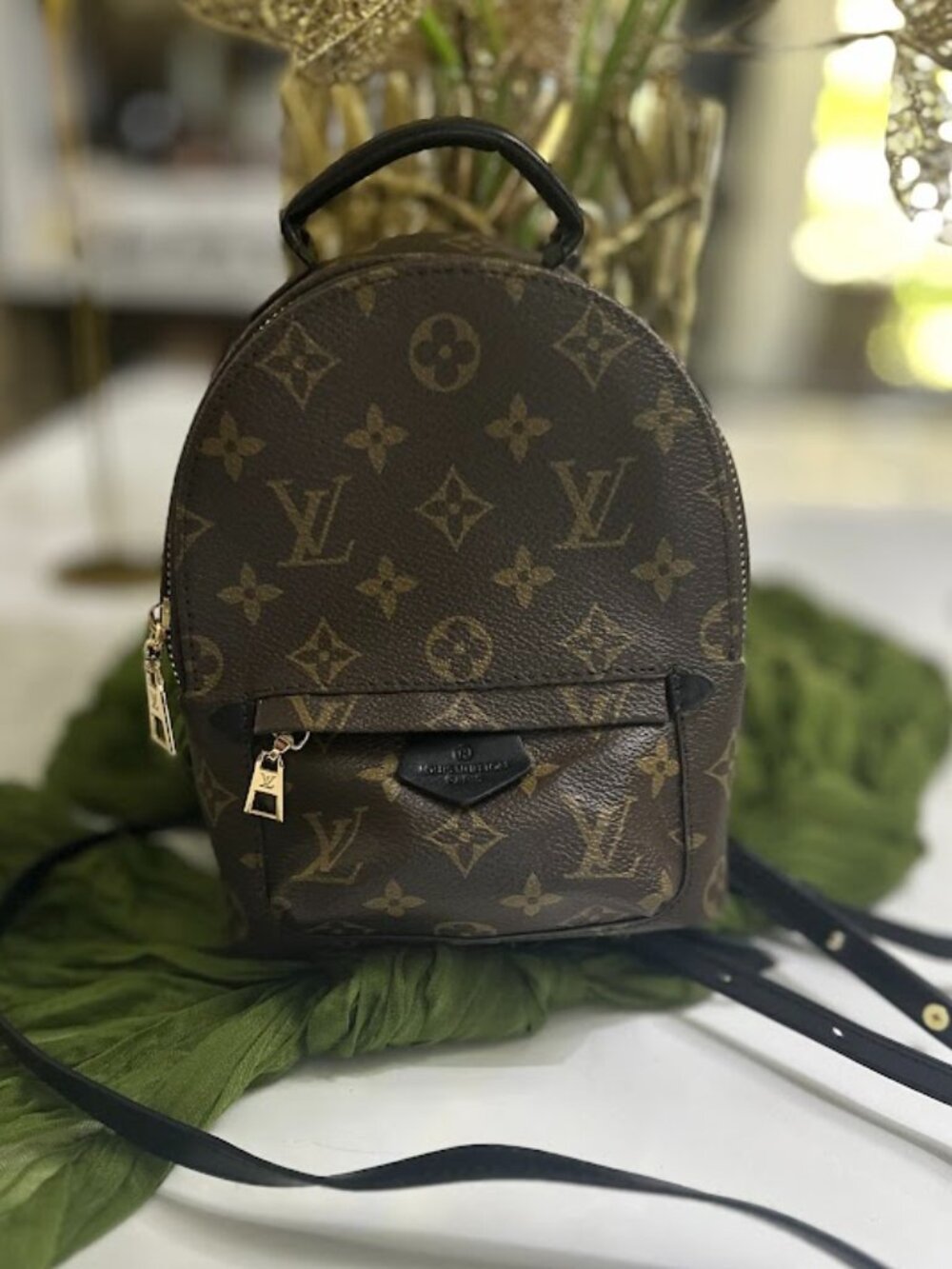 Women's Mini Backpack Purse Brown Monogram Convertible Crossbody Bag